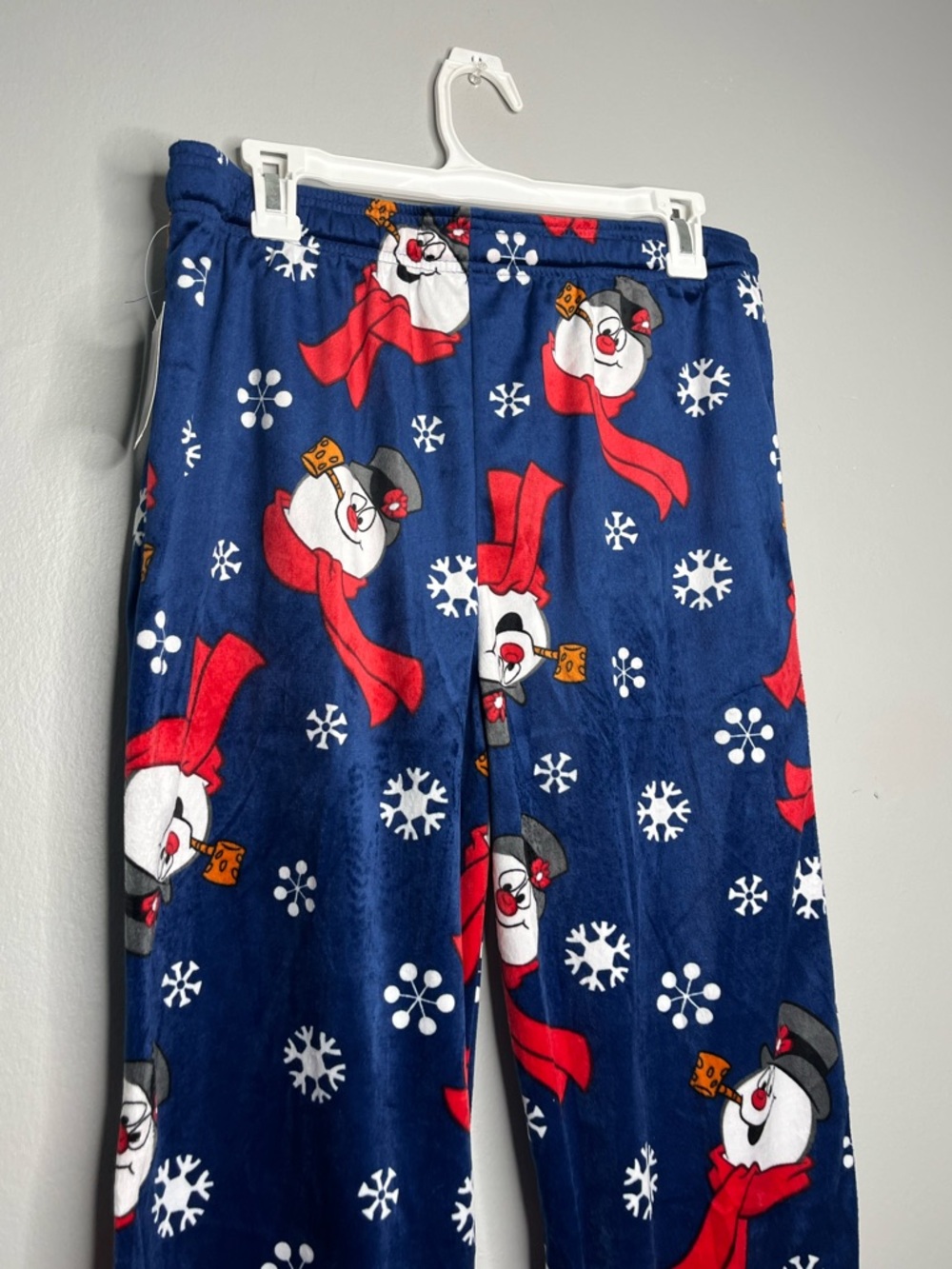 Navy Frosty the Snowman Snowflake Pajama Pants w Red Accents NWT Y - Picture 4 of 7